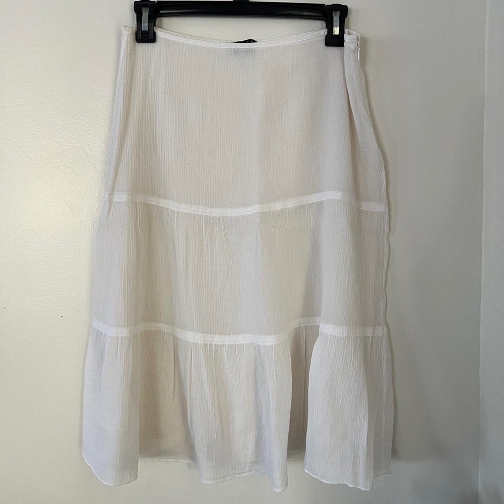 White Tiered Women's Skirt